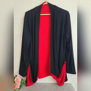 Black & Red Everyday Reversible Cardigan Size M‎